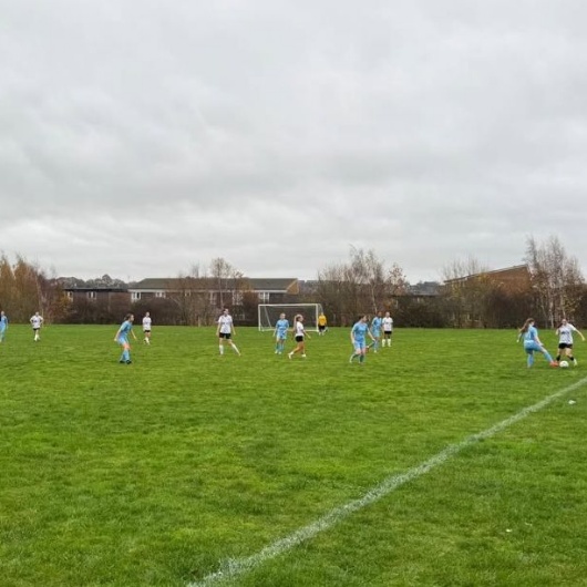 photo of the women's football scholars playing their match